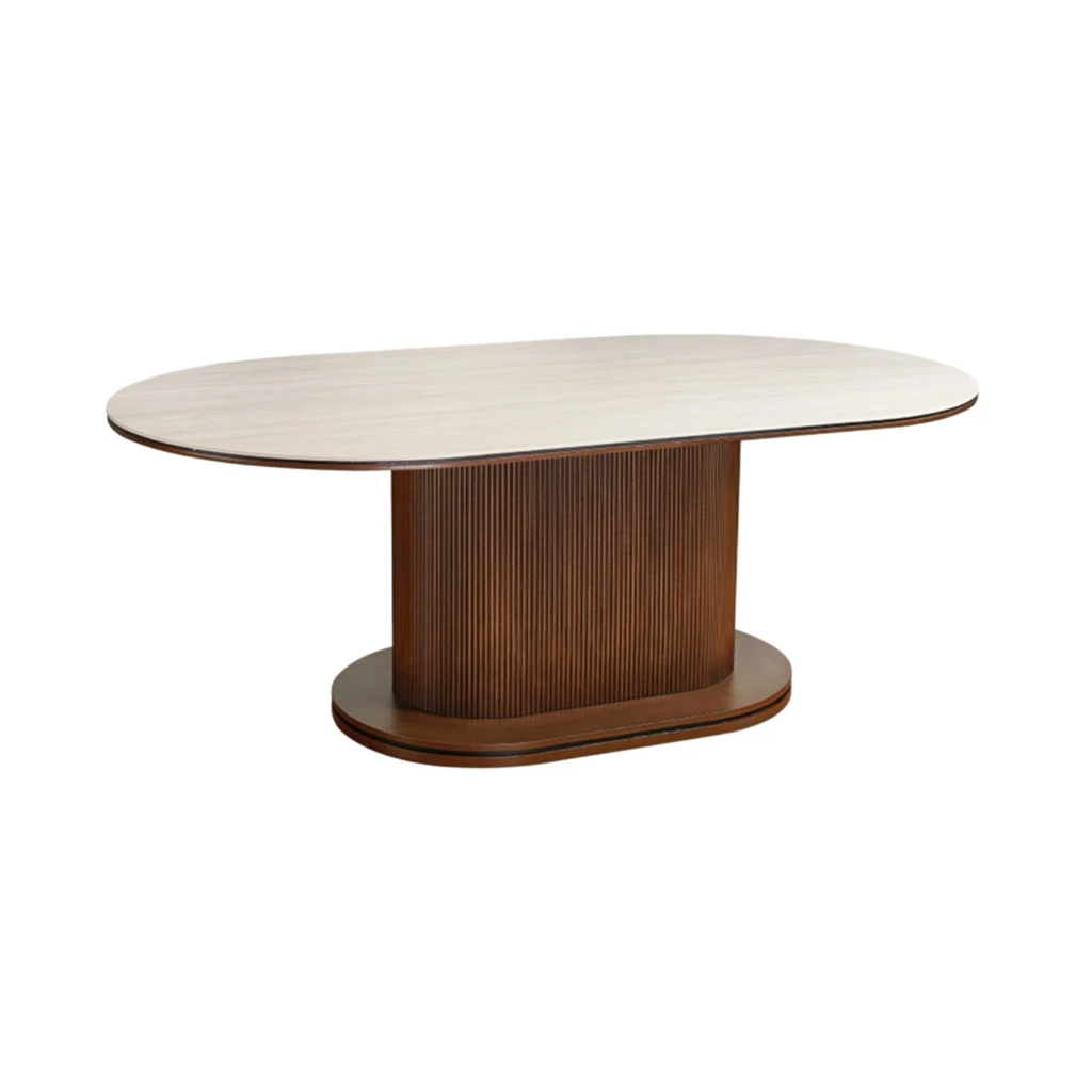 AQUA EETTAFEL BROWN 180X110X76 BEIGE CERAMIC