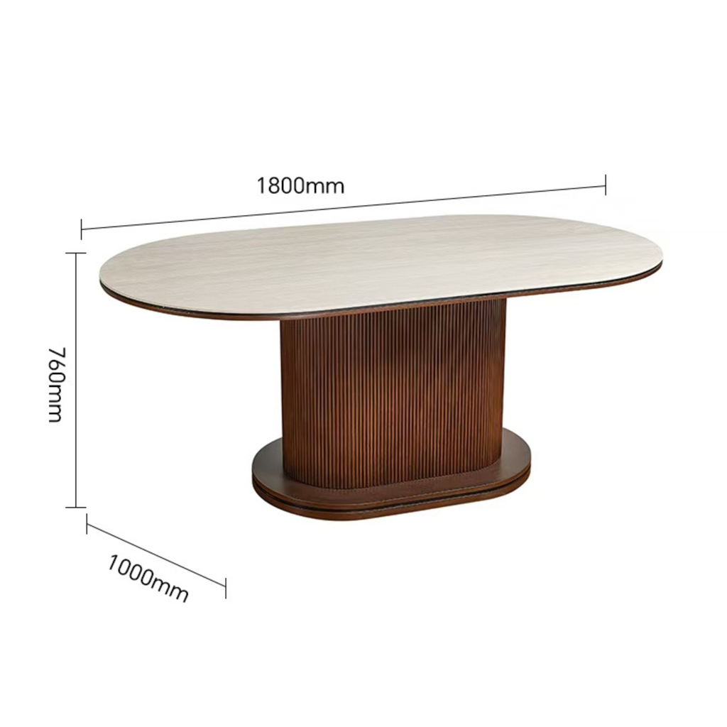 AQUA EETTAFEL BROWN 180X110X76 BEIGE CERAMIC