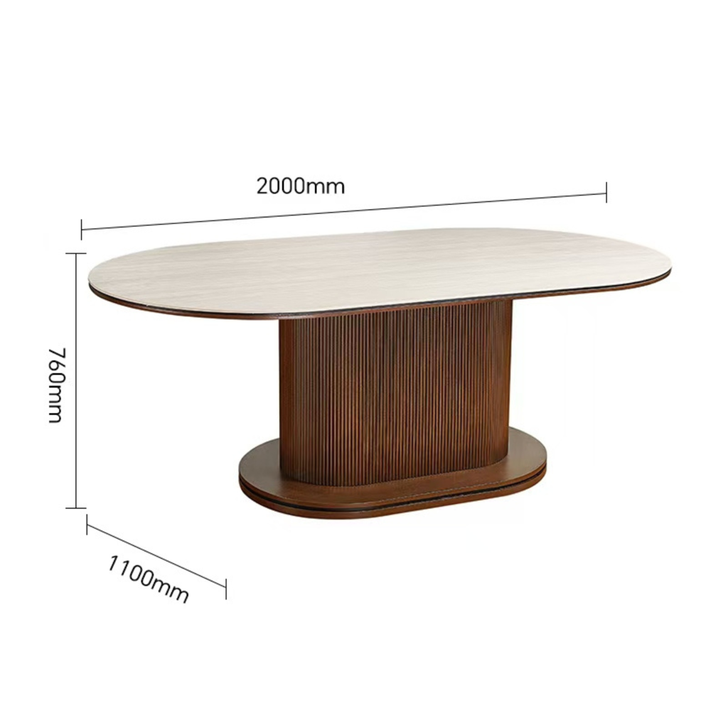 AQUA EETTAFEL BROWN 200X110X76 BEIGE CERAMIC
