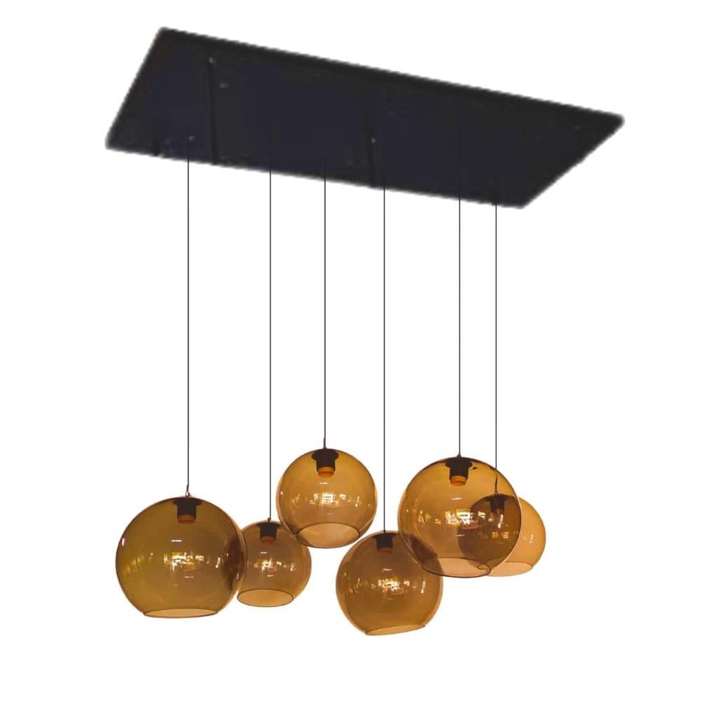 Plafondlamp Jolina – Bruin smoke