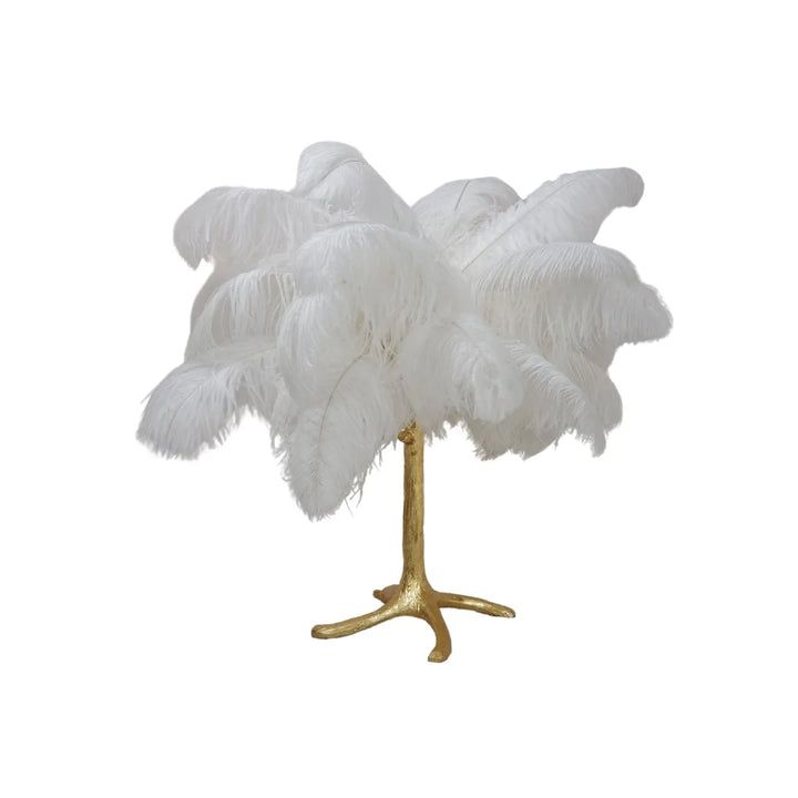 FEATHER TAFEL LAMP DELUXE - WIT SALE SALE SALE