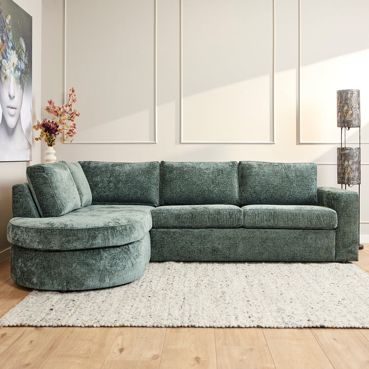 Sofa Alma | Divan Links + 2,5 zits | Green