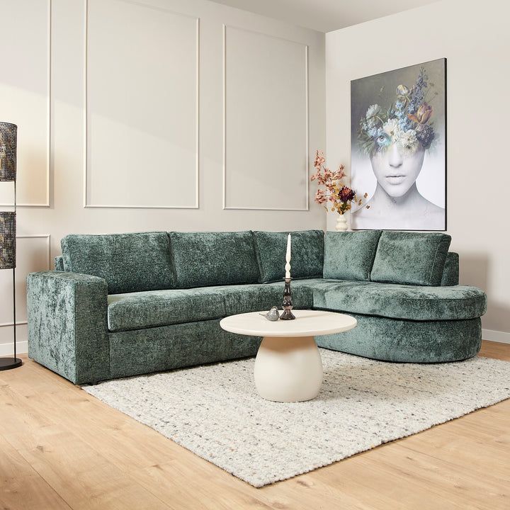 Sofa Alma | 2,5 zits + Divan Rechts | Green