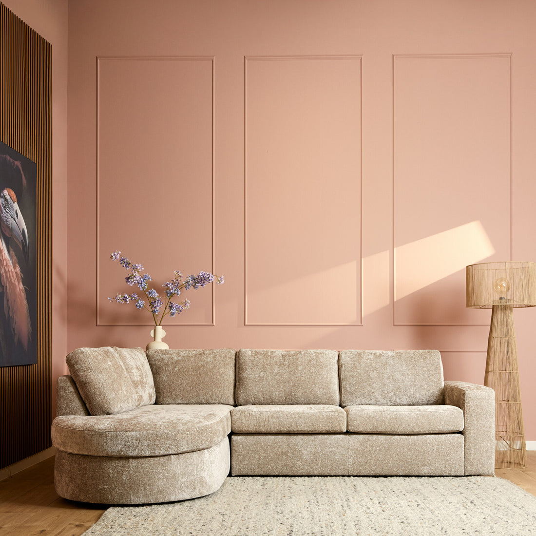 Sofa Alma | Divan Links + 2,5 zits | Beige