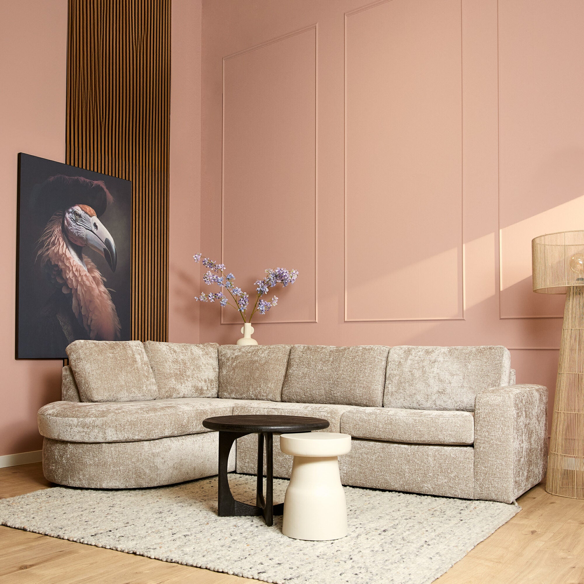 Sofa Alma | Divan Links + 2,5 zits | Beige