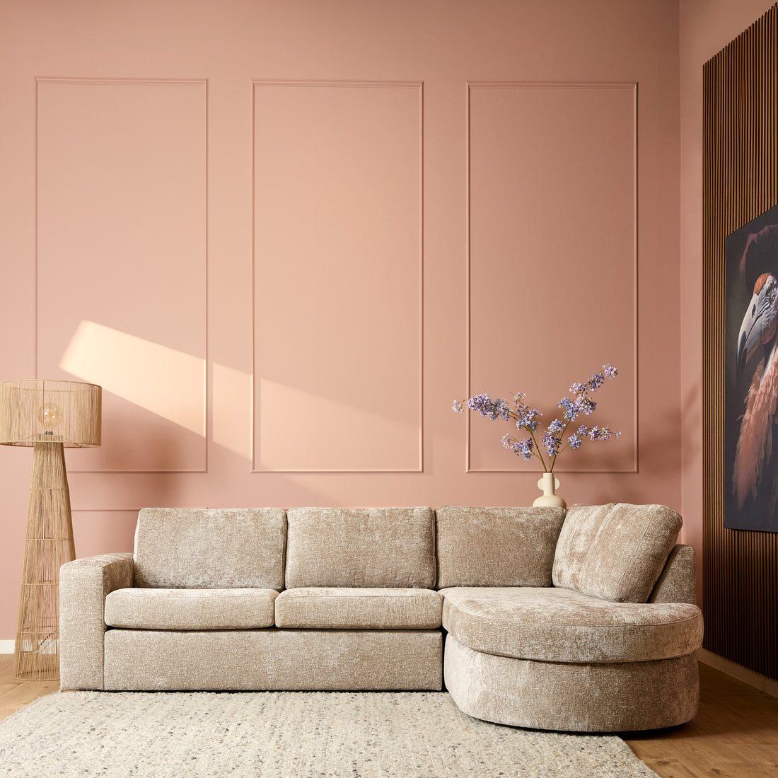 Sofa Alma | 2,5 zits + Divan Rechts | Beige