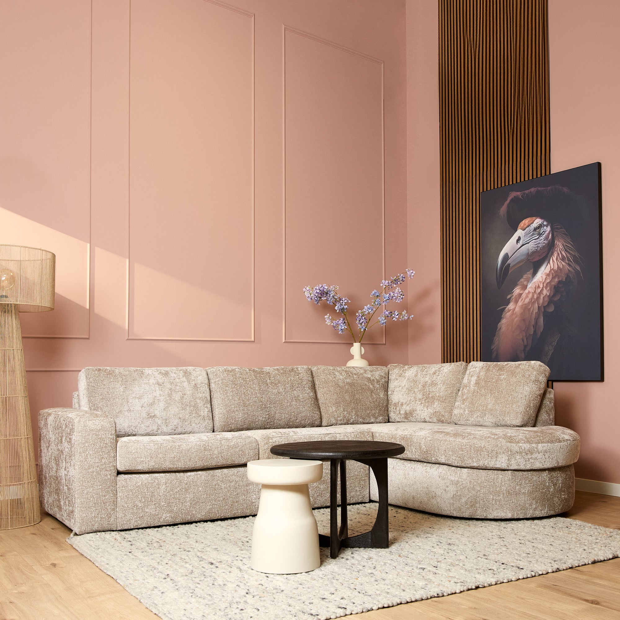 Sofa Alma | 2,5 zits + Divan Rechts | Beige