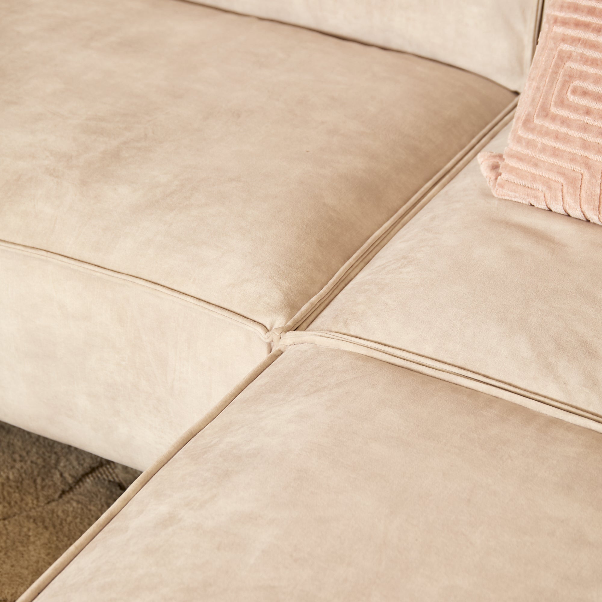 Sofa Floris| 2,5 zits + Divan Rechts | Velvet Beige