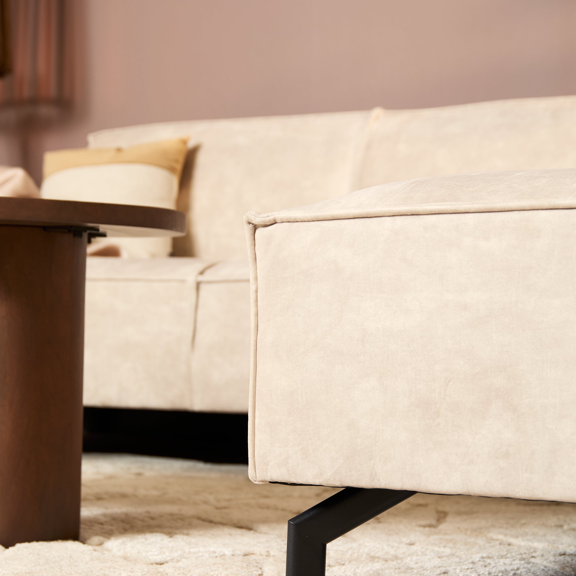 Sofa Floris| 2,5 zits + Divan Rechts | Velvet Beige