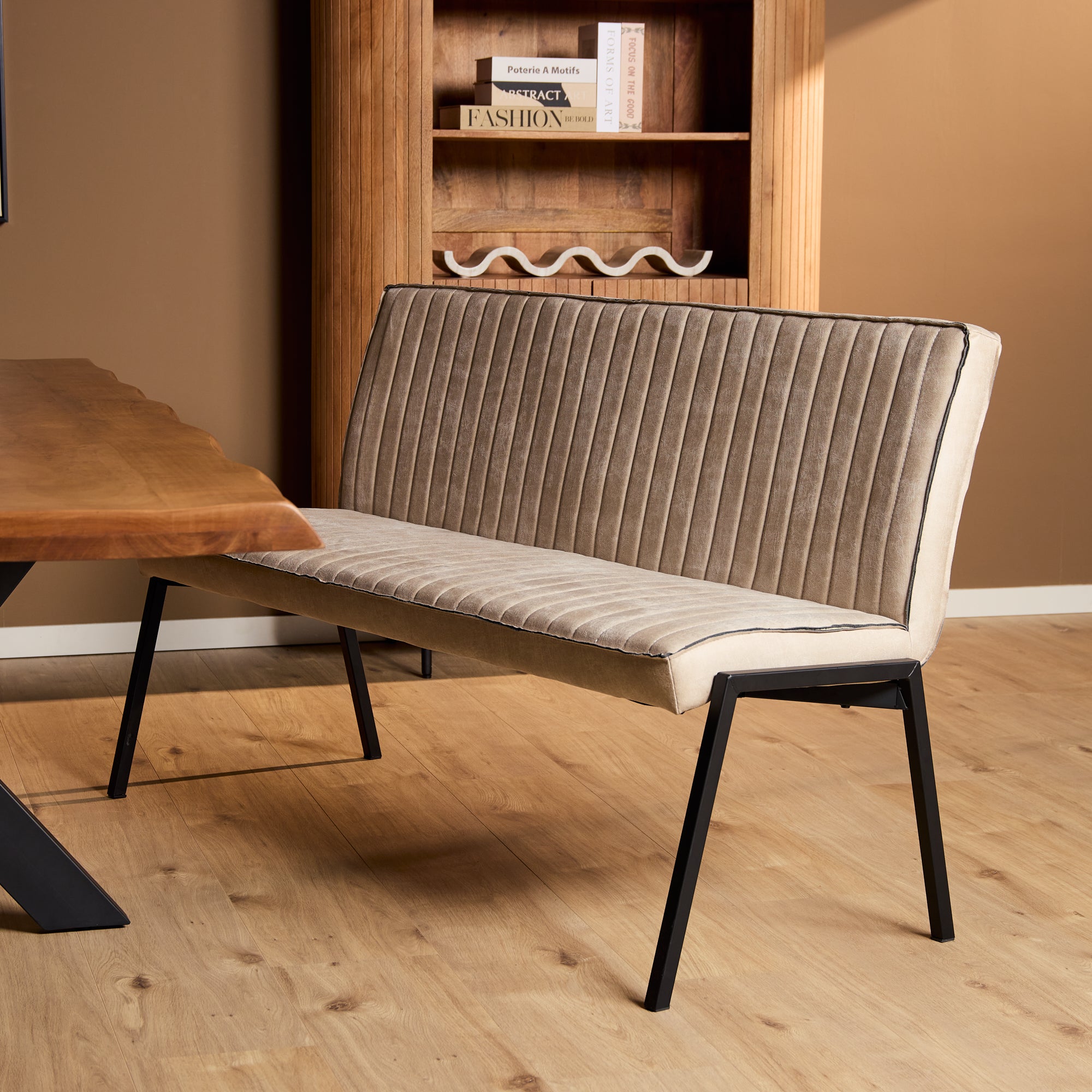 Eetkamerbank Tivoli Bull | 155 cm | Beige