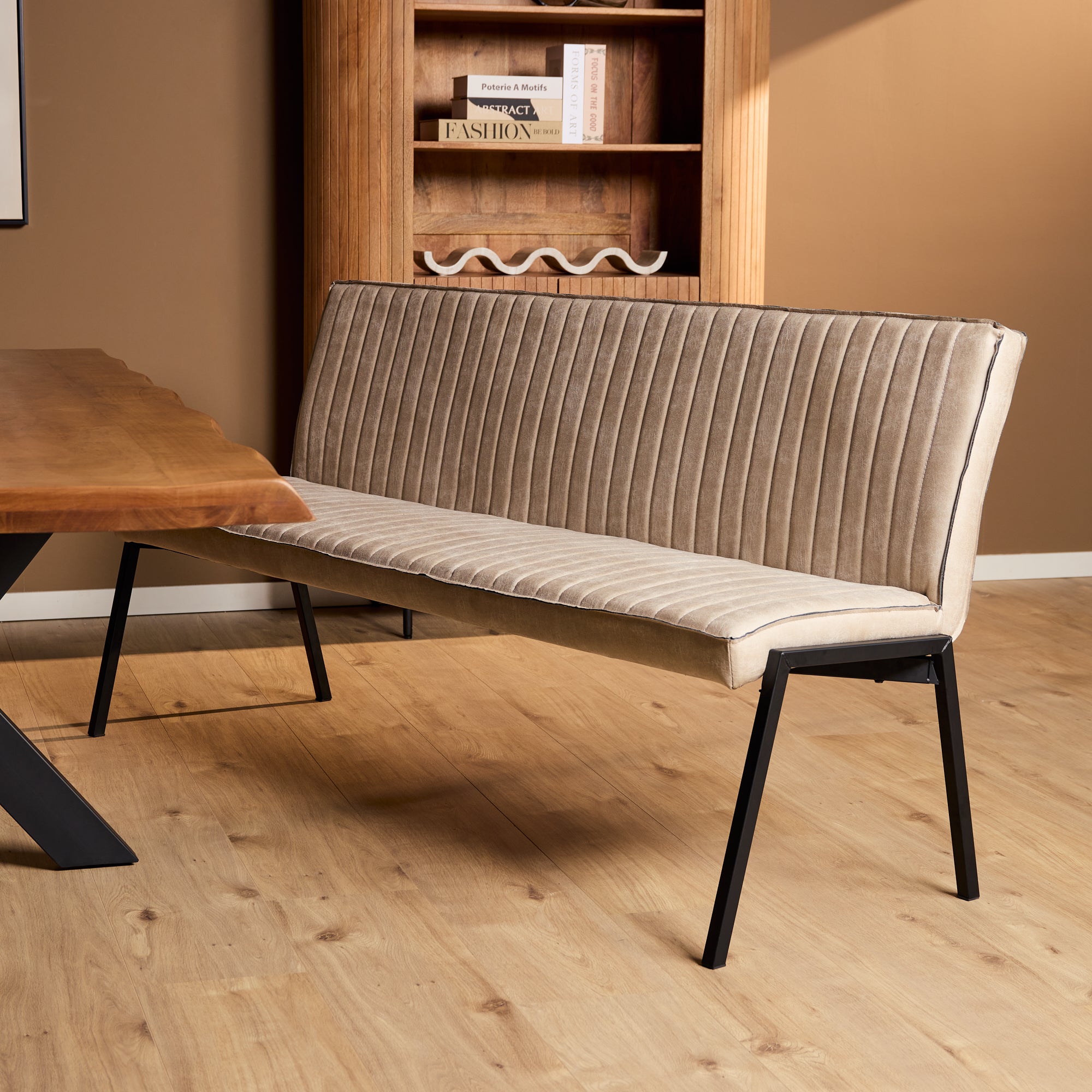 Eetkamerbank Tivoli Bull | 185 cm | Beige