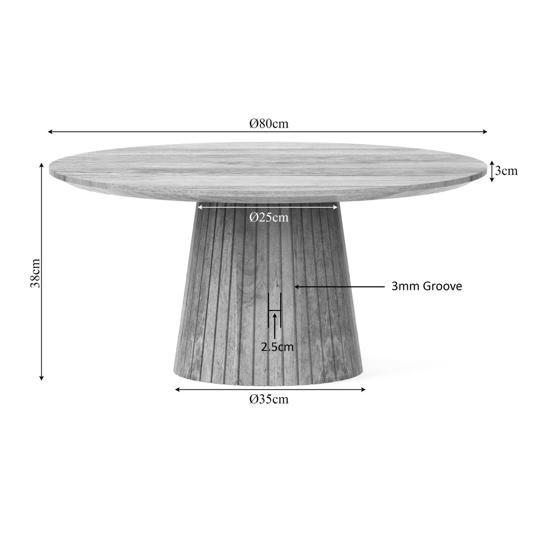 Salontafel | Solana | 80 cm | Naturel