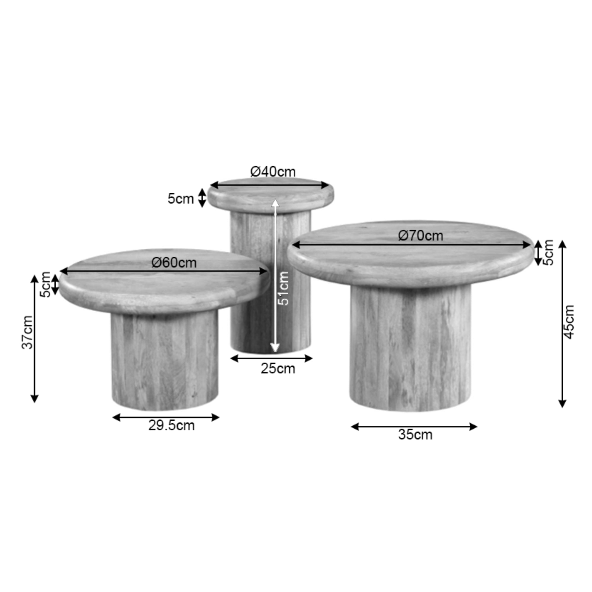 Couchtisch Maya | 70 cm | Sand