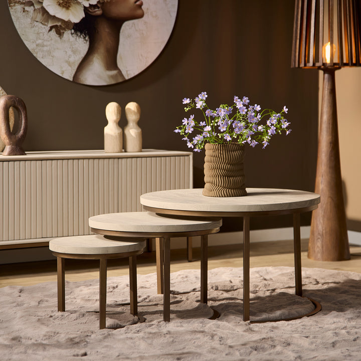 Couchtisch Madison Sand | 70 cm | 3er-Set