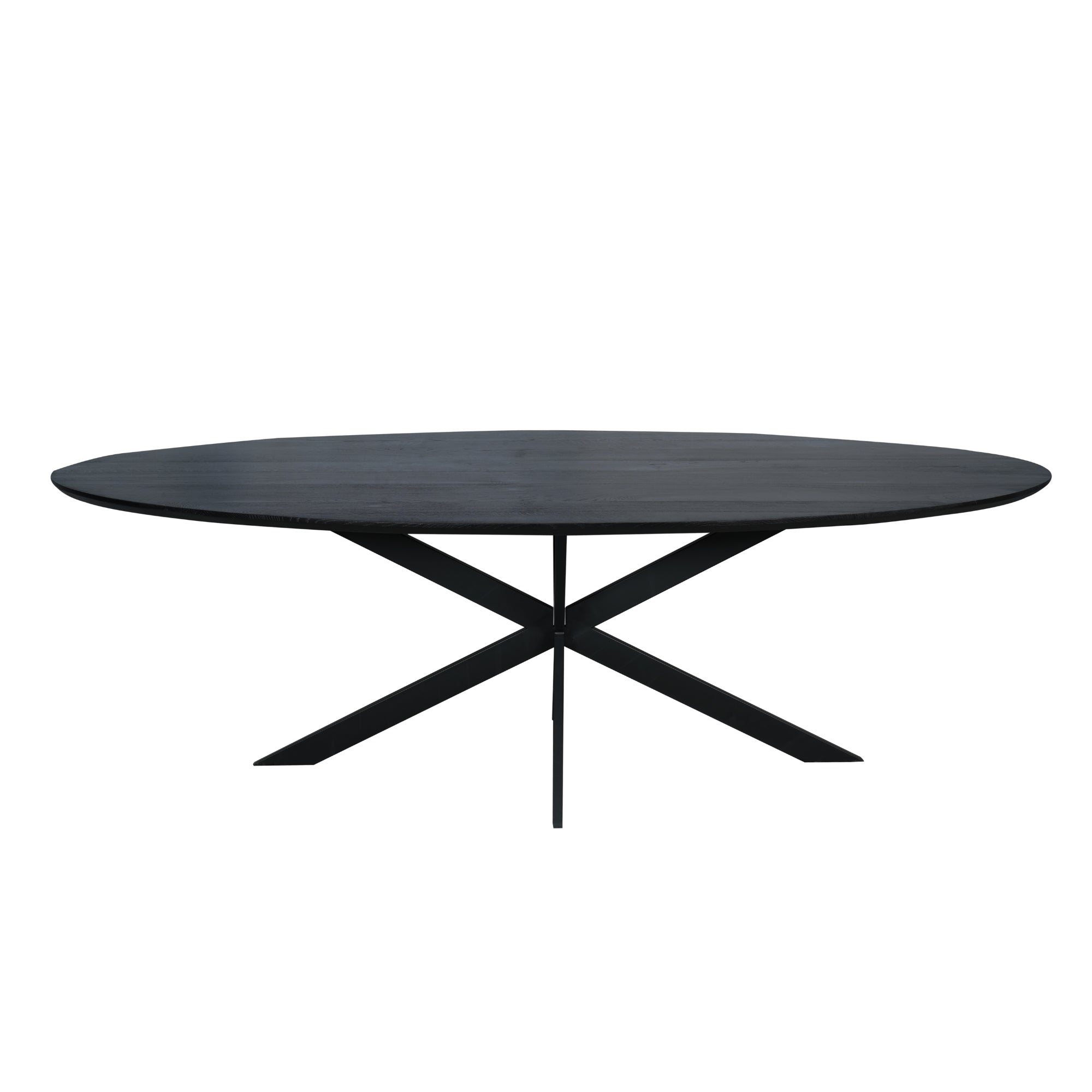 Eiken eettafel Ferris | Ovaal 210 cm | Zwart