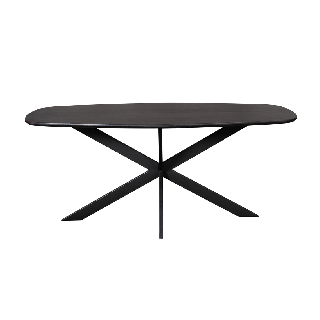 Eiken eettafel Ferris | Deens Ovaal 180 cm | Zwart