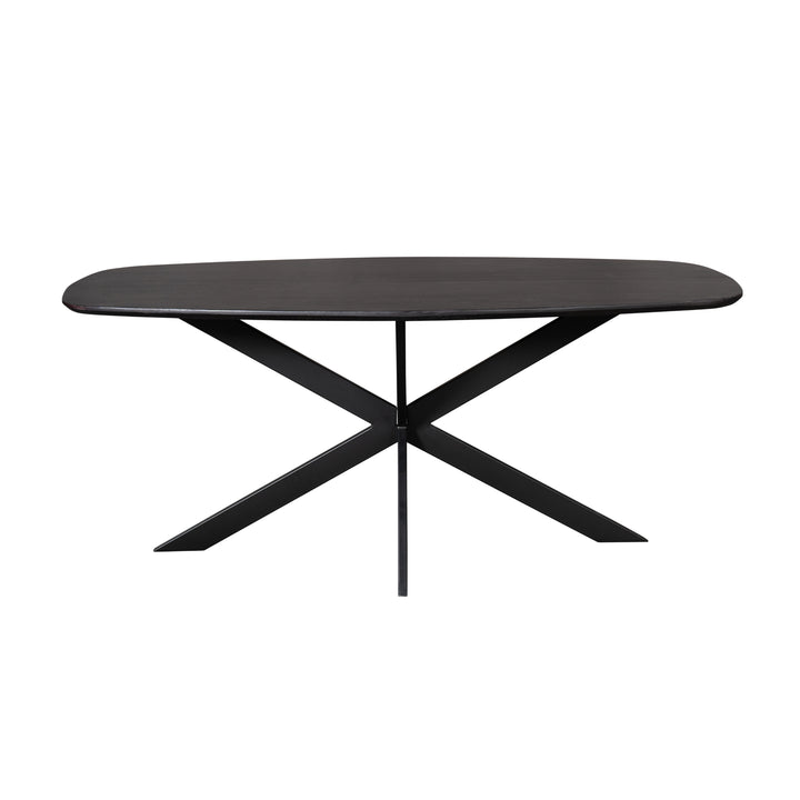 Eiken eettafel Ferris | Deens Ovaal 180 cm | Zwart