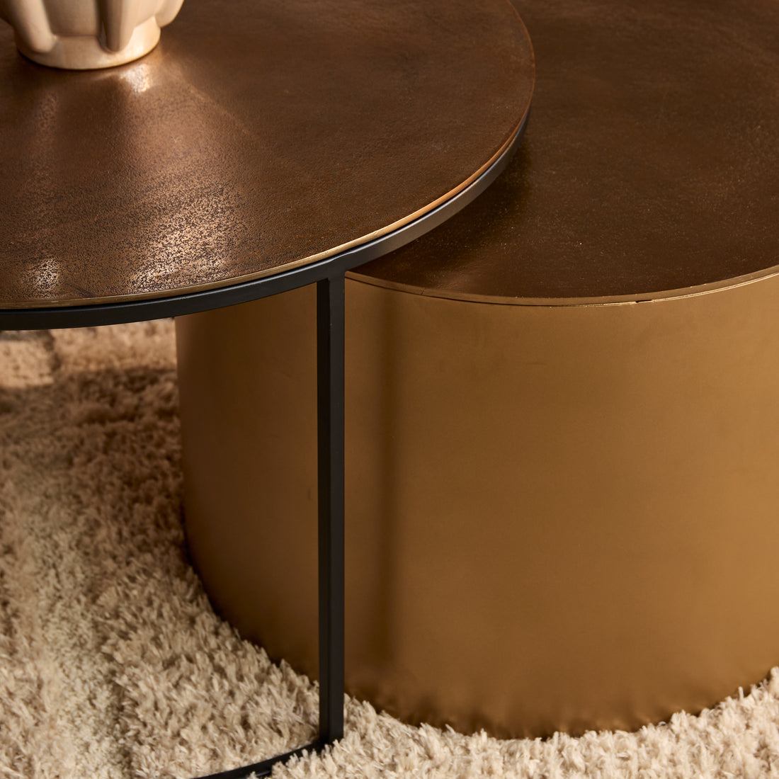 Salontafel Luna | Gold | Set van 2