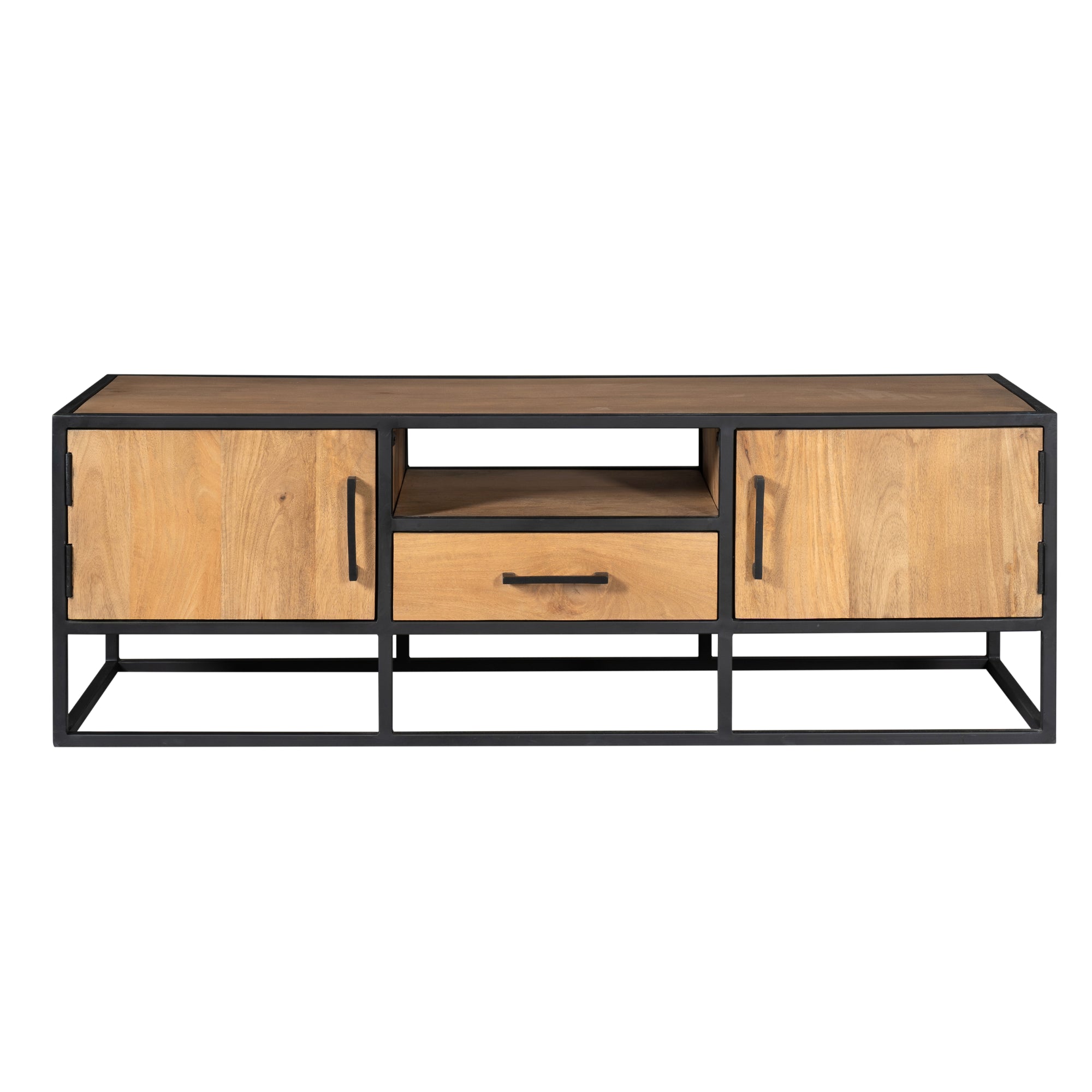 Tv meubel Denver | Mangohout en staal | 145 cm