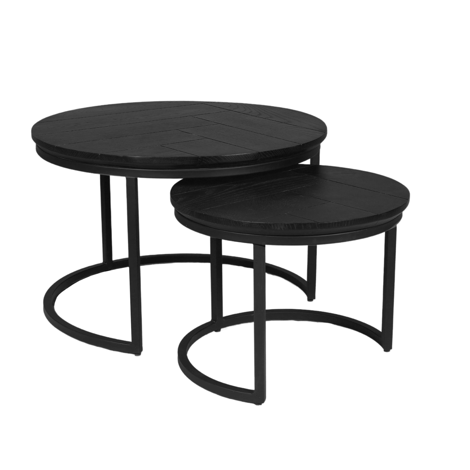 Couchtisch Otik Schwarze Eiche | 70 cm | 2er-Set