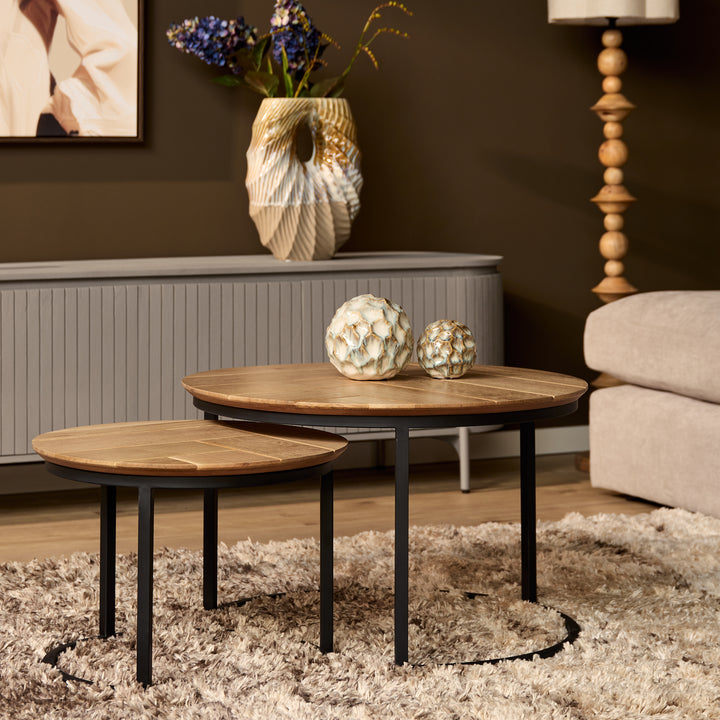 Salontafel Otik Natural Oak | 70 cm | set van 2