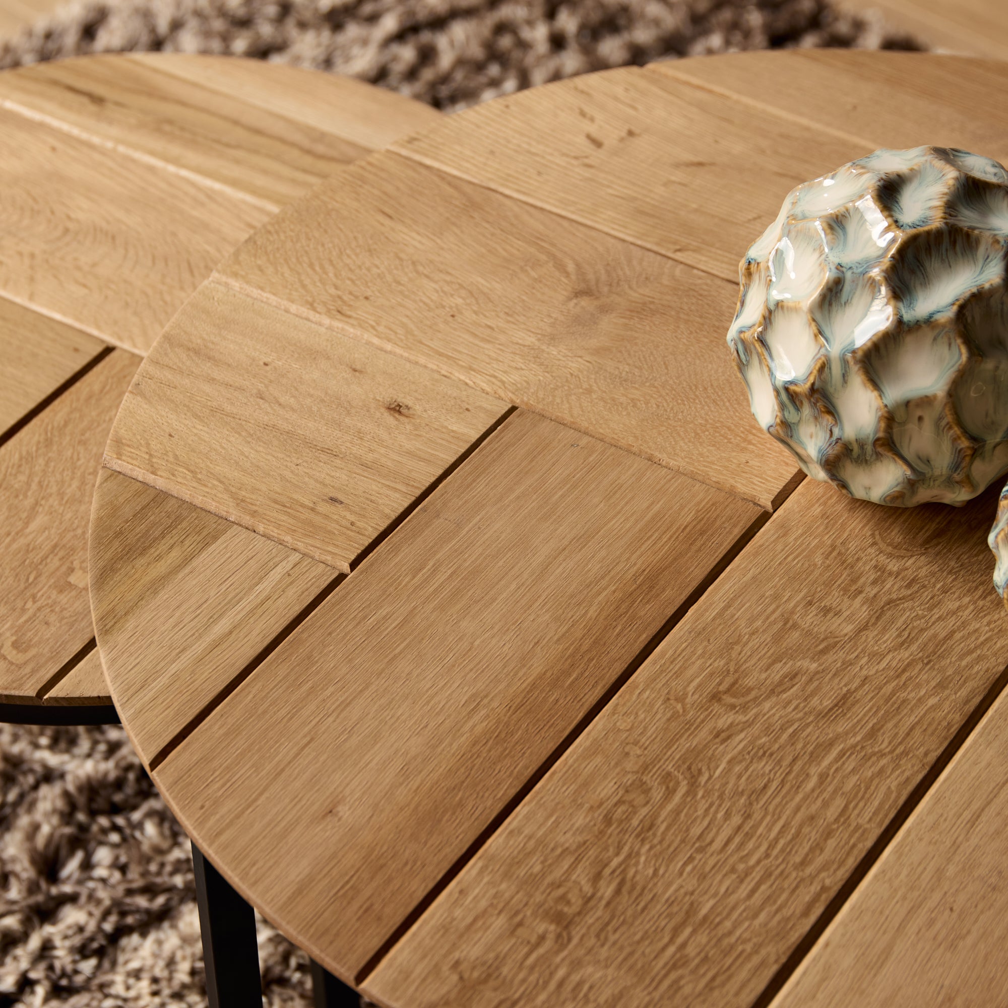 Couchtisch Otik Natureiche | 70 cm | 2er-Set