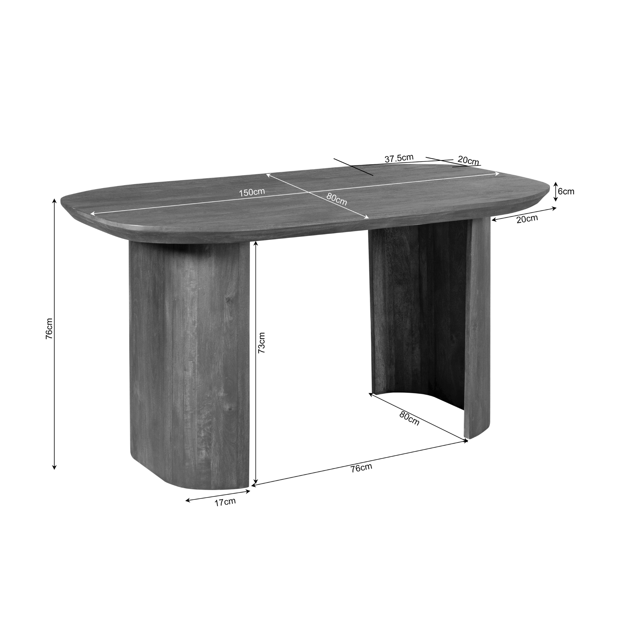 Maré Brown Schreibtisch | 150 cm