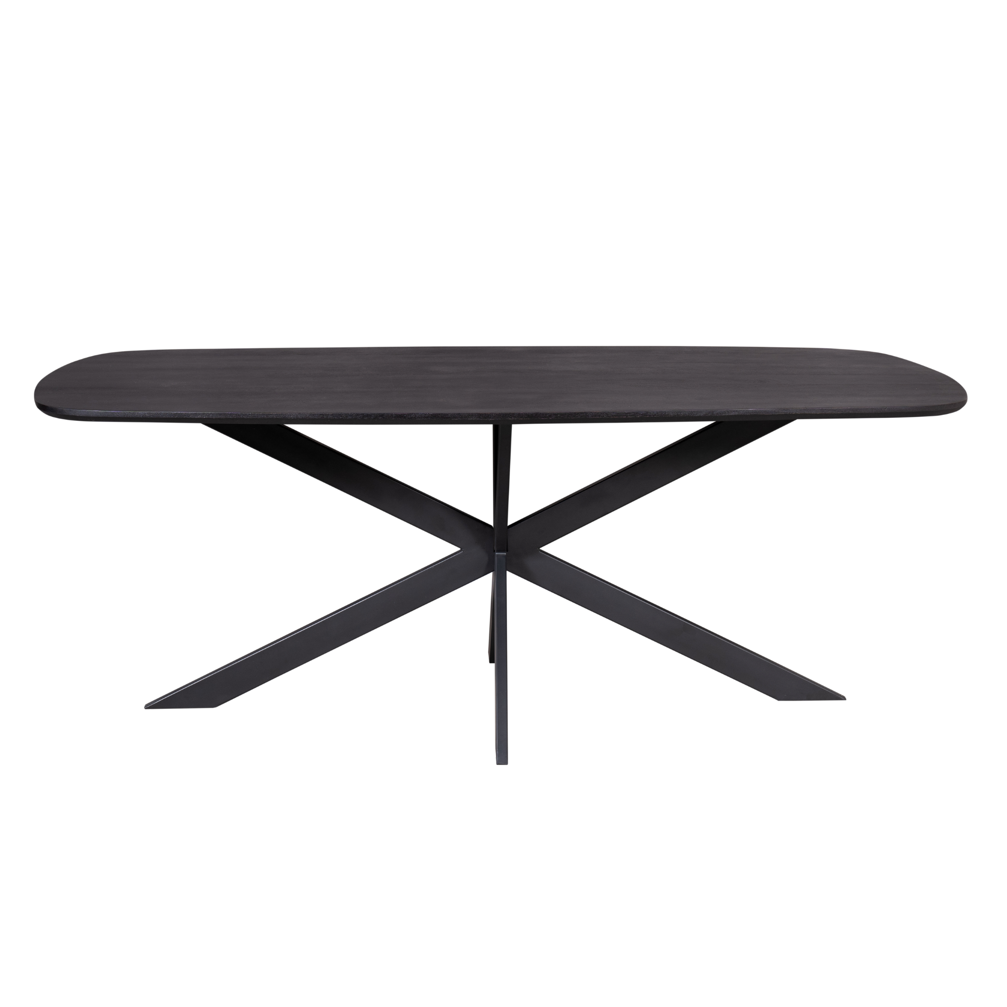 Esstisch Elegance Schwarz | Dänisches Oval | 200x100 cm