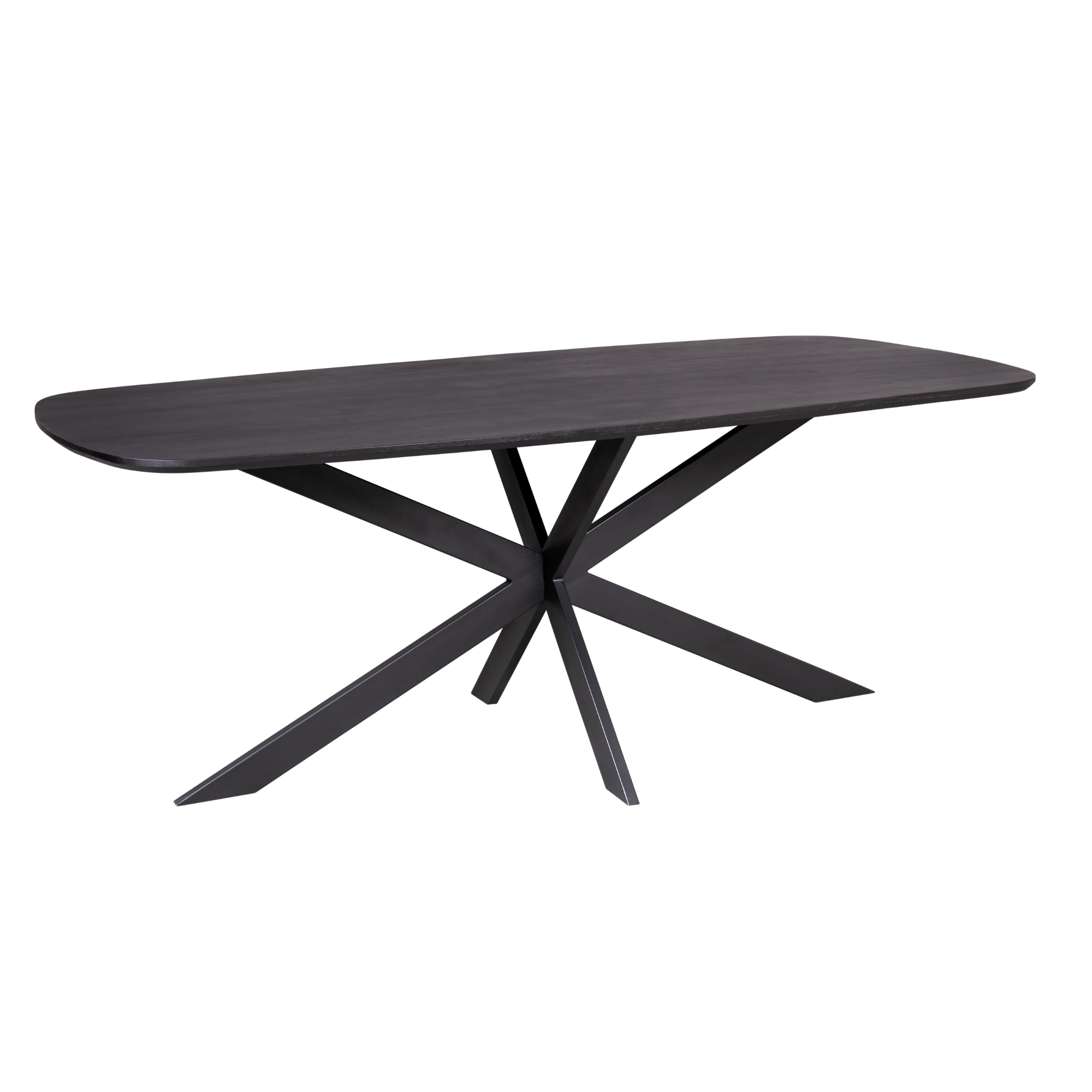 Esstisch Elegance Schwarz | Dänisches Oval | 200x100 cm