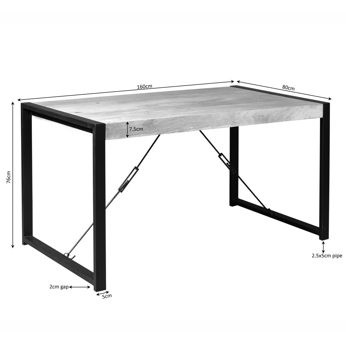 Eettafel Boaz 160 cm