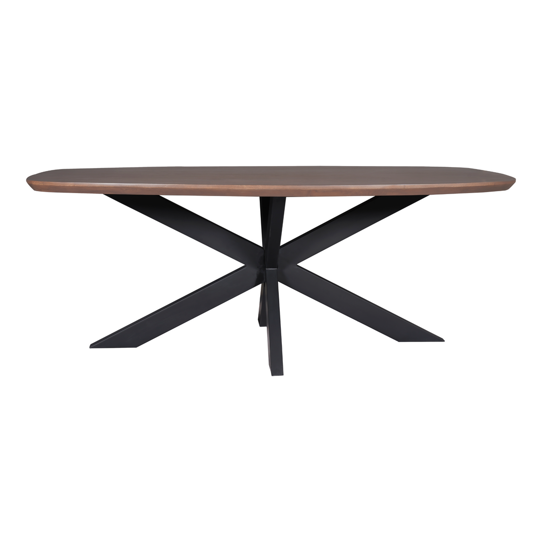 Eettafel Madison Walnut | 160 cm | Deens Ovaal | Poot Black