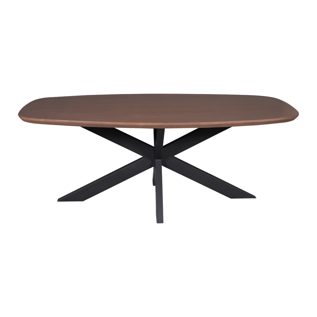 Eettafel Madison Walnut | 160 cm | Deens Ovaal | Poot Black
