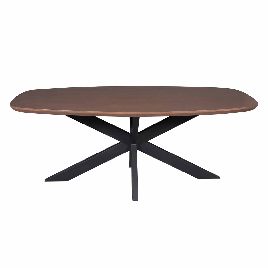Eettafel Madison Walnut | 280 cm | Deens Ovaal | Poot Black