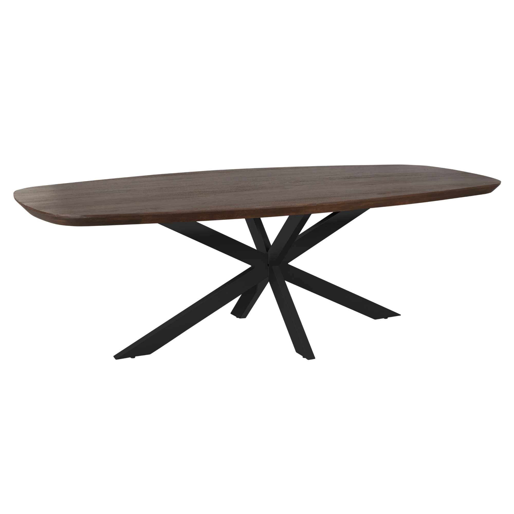 Eettafel Madison Brown | 200 cm | Deens Ovaal | Poot Black