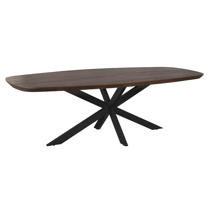 Eettafel Madison Brown | 200 cm | Deens Ovaal | Poot Black