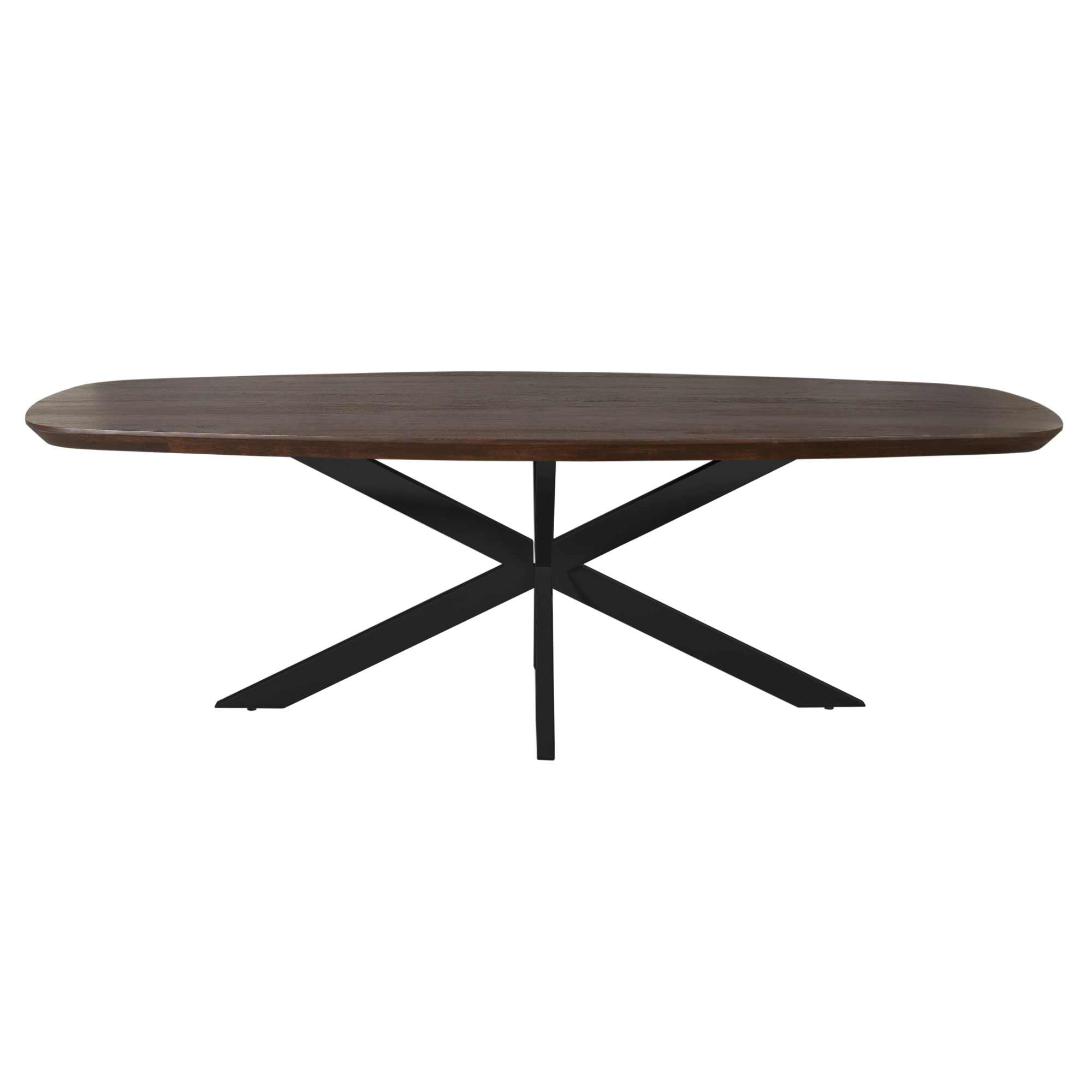 Eettafel Madison Brown | 200 cm | Deens Ovaal | Poot Black
