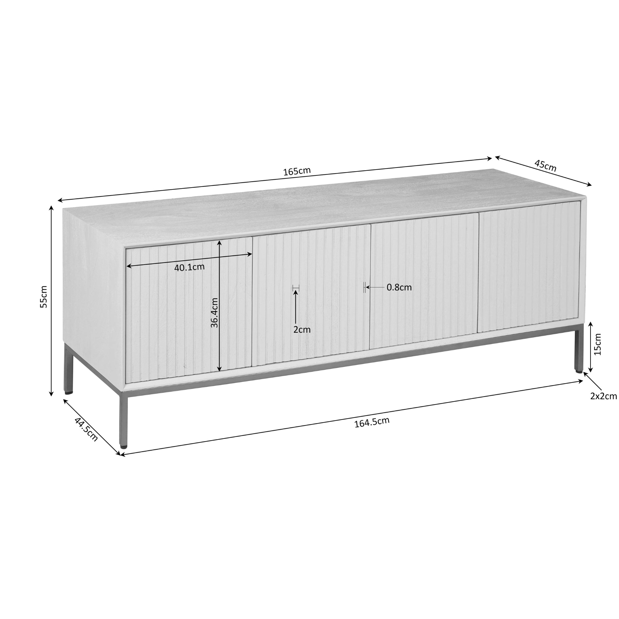 Tv meubel Madison Natural | 165 cm