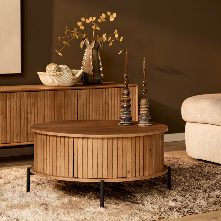 Salontafel Madison Natural | 80 cm | Rond