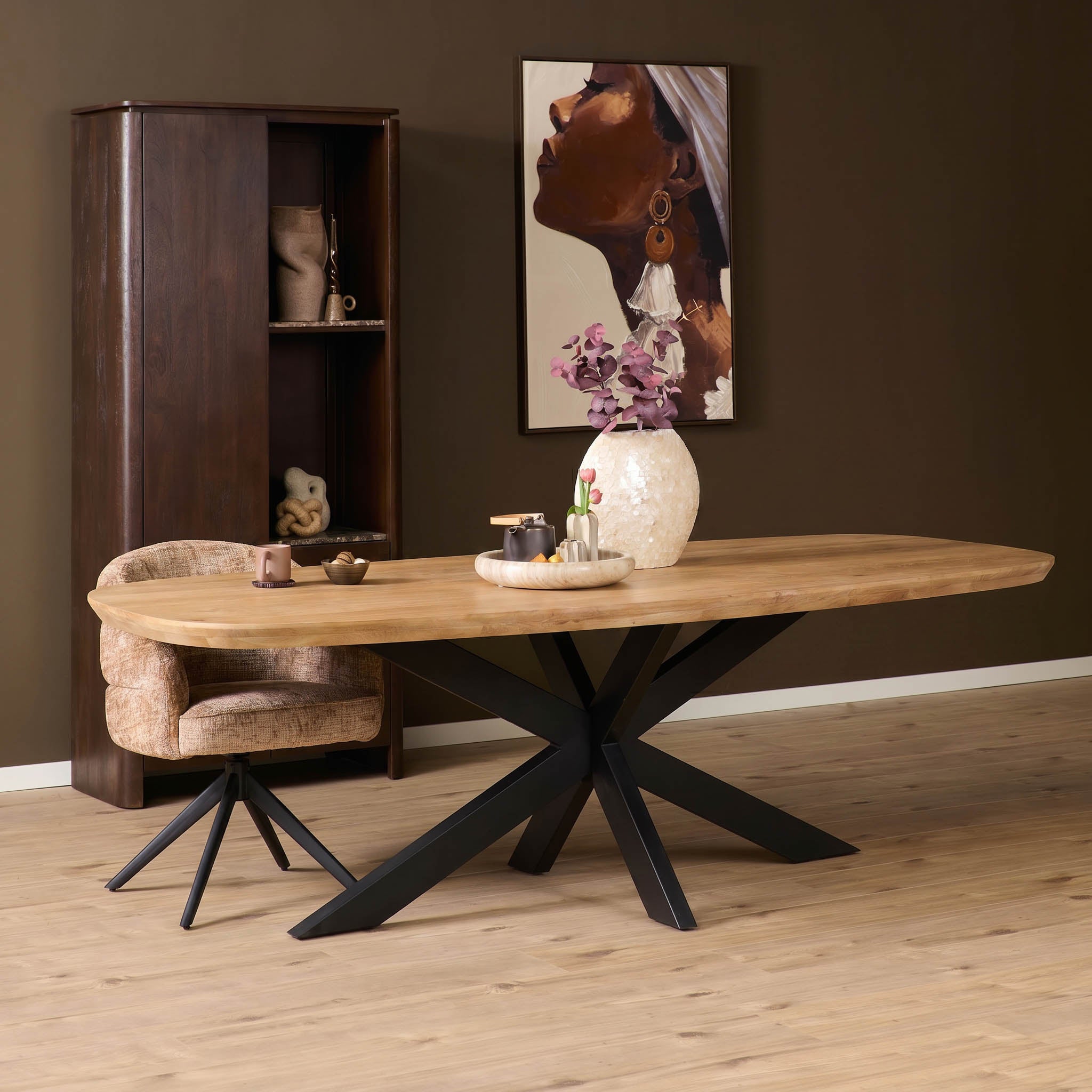 Eettafel Madison Naturel | 240 cm | Deens ovaal