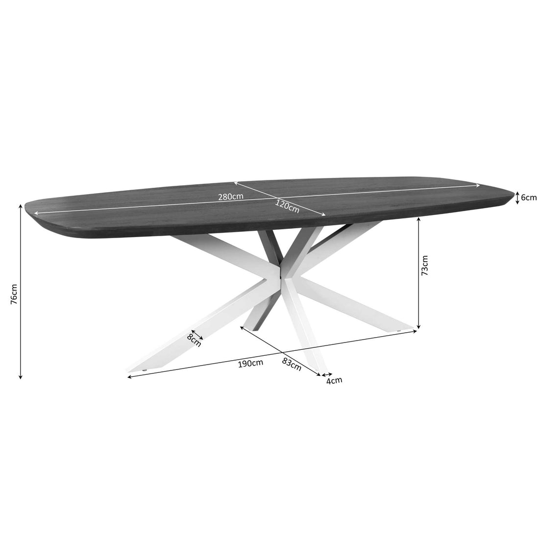 Eettafel Madison · Deens Ovaal