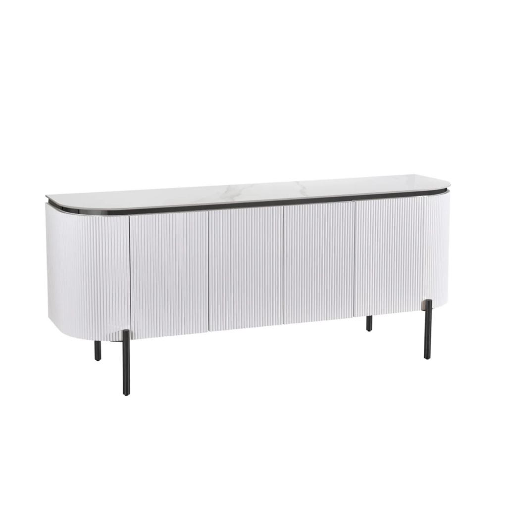 AQUA DRESSOIR WHITE/BLACK 190X50X80 WHITE CERAMIC
