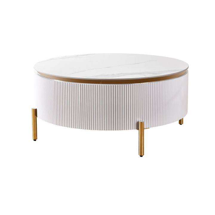AQUA SALONTAFEL GOLD 100 ROND WHITE CERAMIC