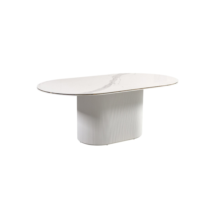 AQUA EETTAFEL V1 WHITE/GOLD 180X110X76 WHITE KERAMIEK
