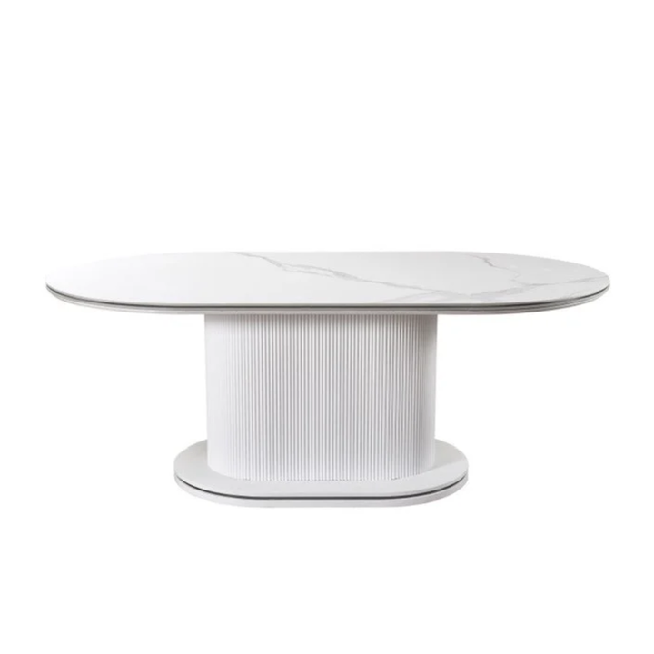 AQUA EETTAFEL WHITE/BLACK  200X110X76 WHITE CERAMIC