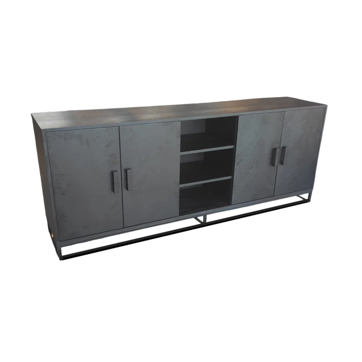 ZWART FINEER DRESSOIR 208X45X83