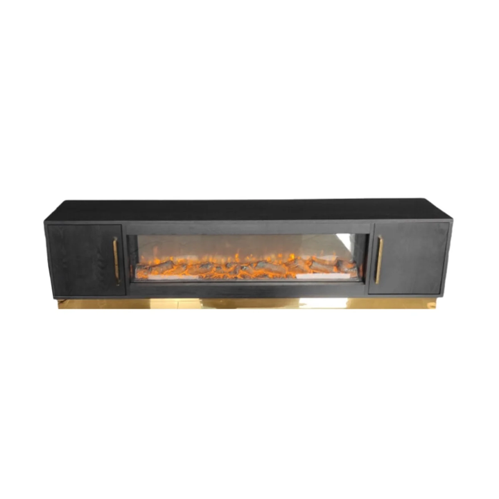 BLOCCI TVMEUBEL ZWART FINEER inc  SFEERHAARD 200X40X50
