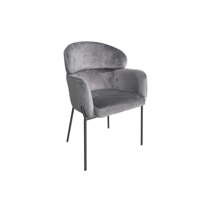 CHAIR EMMA VC814 BLACK LEGS GREY