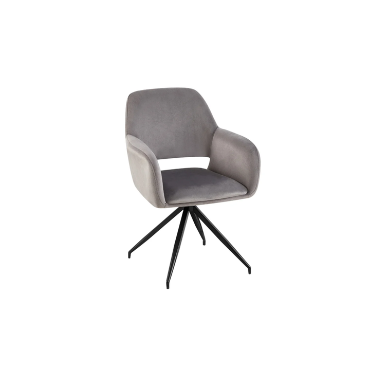 CHAIR EVA TURN VC809 BLACK GREY