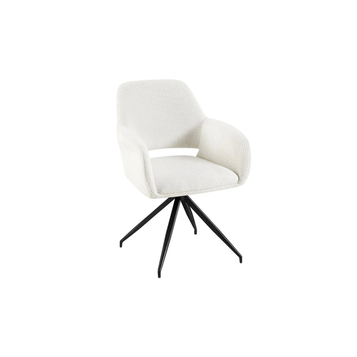 STUHL EVA TURN VC809 SCHWARZ WEIß TEDDY