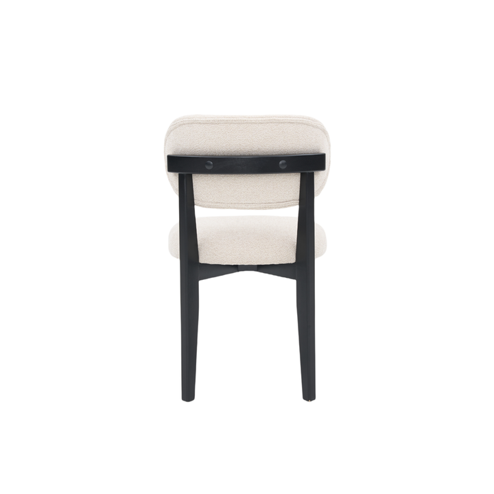 CHAIR SILLA ZB-5684 BLACK LEGS CREAM DY2117-1